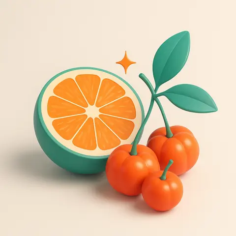 Naranja y acerola, fuente de la vitamina C de Flexosamine
